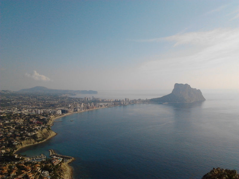 Ferienhaus in Calpe - Blick über Calpe zum Penon